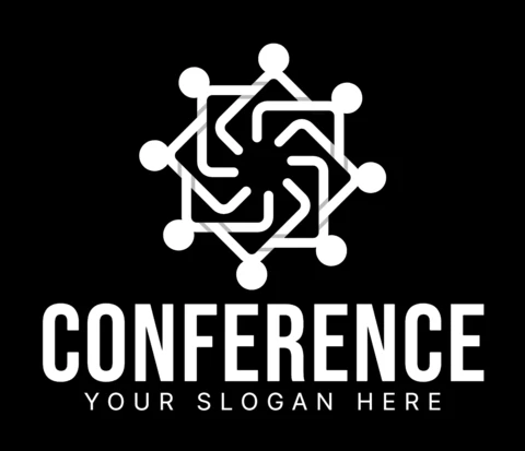 Abstract Conference Logo Design Template