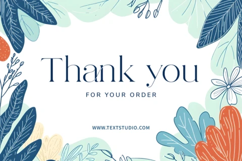 Modern Botanical Thank You Card Design Template