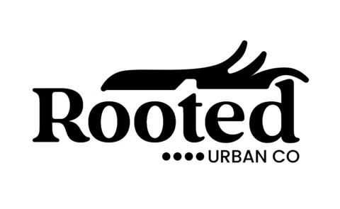 Rooted Urban Co. Minimalist Streetwear with Root Typography T-Shirt Design Template