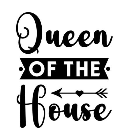 Queen Of The House T-Shirt Design Template