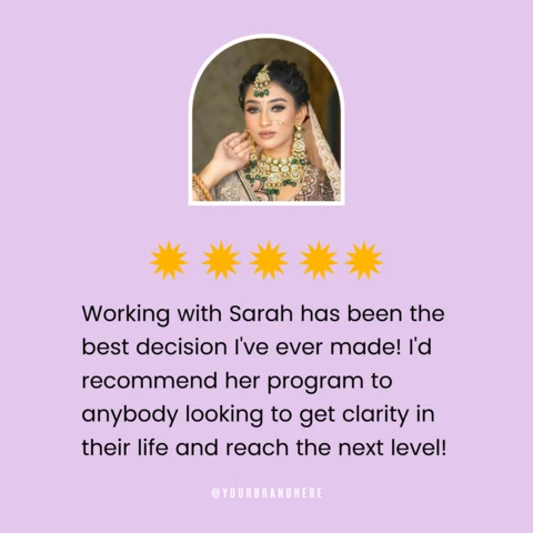 Five Star Client Testimonial Instagram Post Design Template