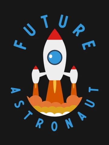 Future Astronaut Rocket T-shirt Template Design