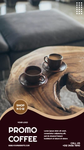 Promotional Coffee Shop Instagram Story Post Design Template