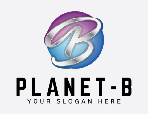 Modello di progettazione del logo Planet-b