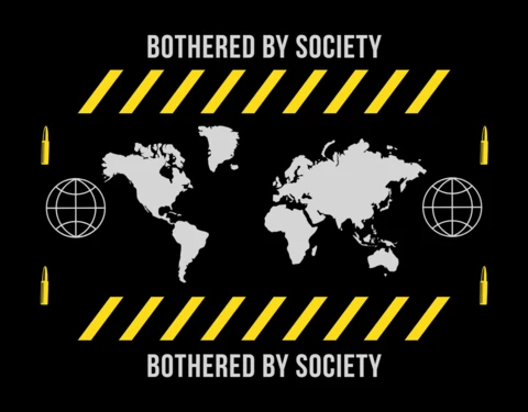 Bothered By Society Graphic Design Template for Posters