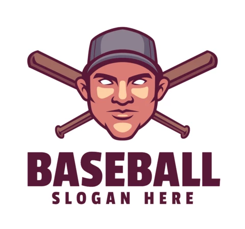 Plantilla de diseño de logotipo de béisbol