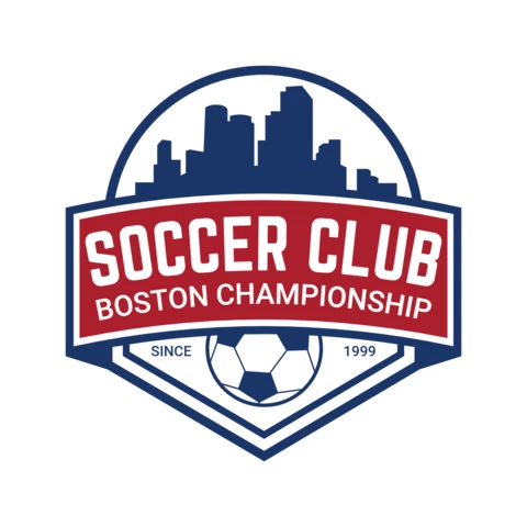 Modello di progettazione del logo sportivo del campionato di Boston del club di calcio