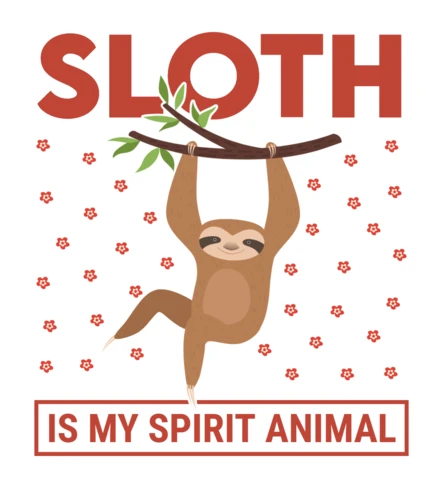 Le paresseux est mon animal spirituel - modèle de t-shirt