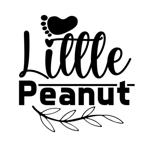 Plantilla de diseño de camiseta para bebé Little Peanut
