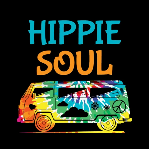 Hippie Soul Van T-shirt Design Template