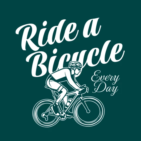 Faire du vélo tous les jours, modèle de conception de t-shirt
