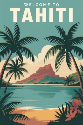 Tropical Paradise Design Template for Travel Posters