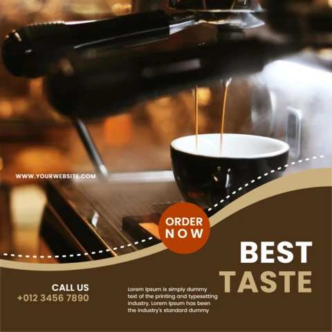 Coffee Instagram Social Media Post Template
