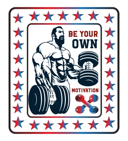 Modello di design per il fitness motivazionale con stile grafico audace