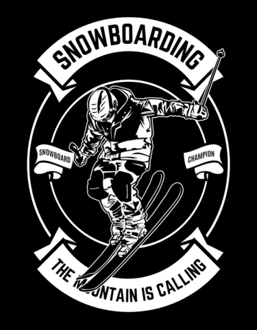Snowboarding T-Shirt Design Template