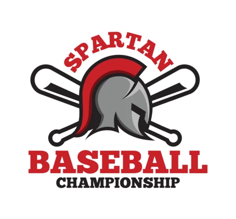 Spartan Baseball Championship Sports Logo Design Template