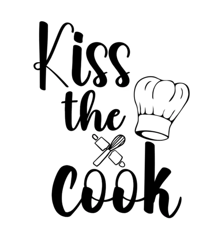 Kiss The Cook T-Shirt Design Template
