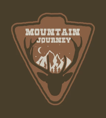 Mountain Journey Badge Template Design