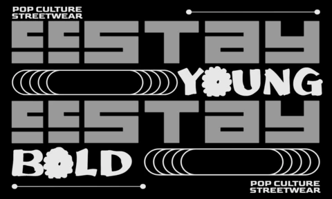 Bold Typography Design Template for Streetwear Apparel