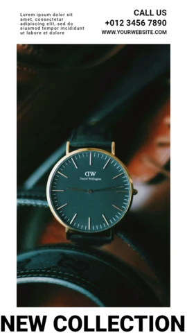 New Collection Watch Instagram Story Post Design Template