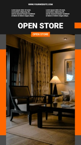 Modern Black And Orange Social Media Story Post Design Template