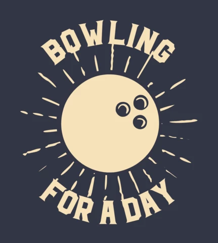 Bowling Ball Vintage T-shirt Design Template