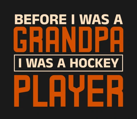 Before I Was a Grandpa I Was a Ice Hockey Player T-Shirt Design Template
