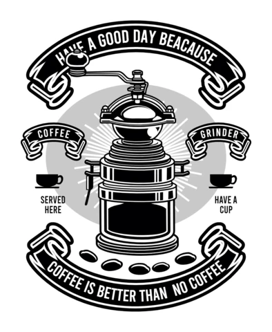 Coffee Grinder T-Shirt Design Template