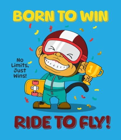 Born to win: divertida y enérgica plantilla de diseño infantil