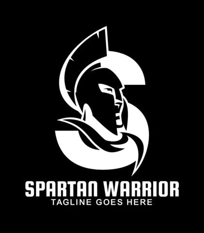 Spartan Warrior Logo Design Template