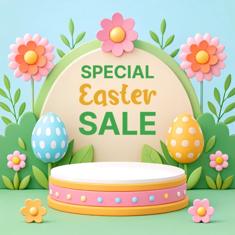 Colorful Easter Sale Design Template for Festive Promotions