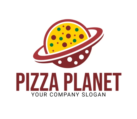 Modello di logo Pizza Planet