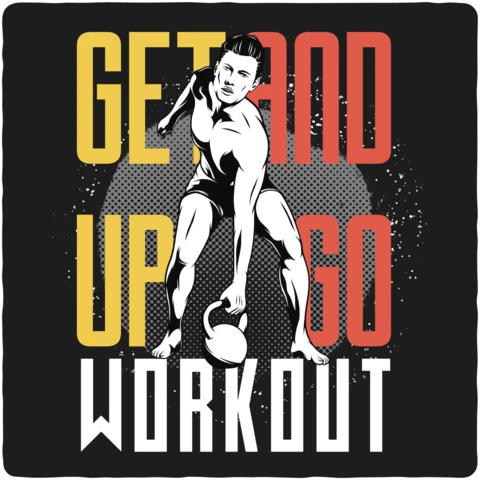 Plantilla de diseño de camiseta de entrenamiento Get up and go