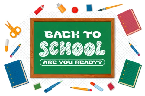 Plantilla de diseño de pizarra de regreso a clases para volantes educativos