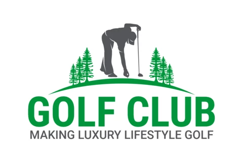 Szablon projektu logo sportowego turnieju klubu golfowego