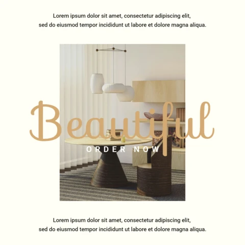 Schattig minimalistisch sjabloon voor blogposts voor sociale media