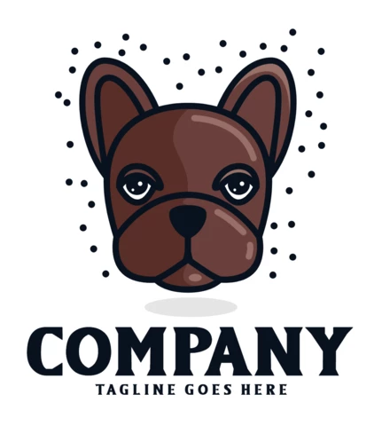 Cute Dog Logo Design Template