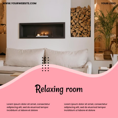 Pink Impactful Spa Center Promotional Social Media Post Design Template