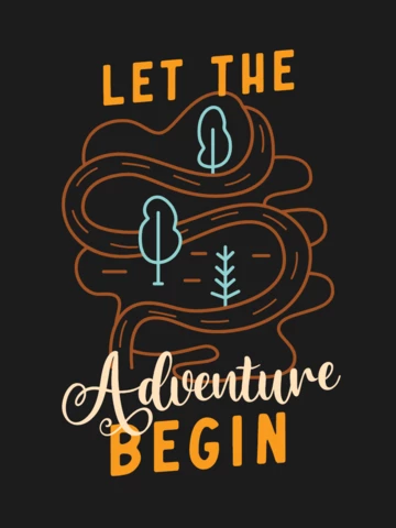 Let The Adventure Begin T-shirt Template Design