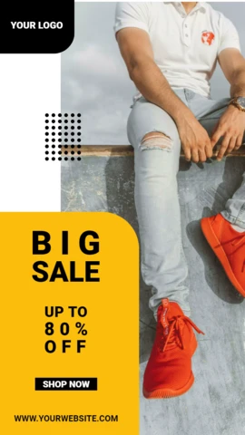 Black And Yellow Instagram Collage Story Post Design Template