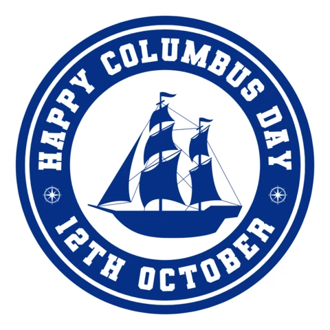 Happy Columbus Day Design Template