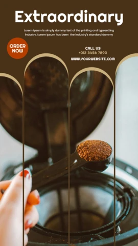 Extraordinary Coffee Instagram Post Design Template