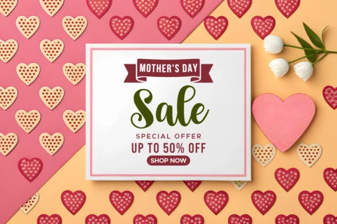 Charming Mother's Day Sale Template - Editable Floral Design for Special Offers