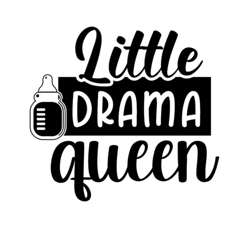 Pequeña reina del drama bebé plantilla de diseño de camiseta