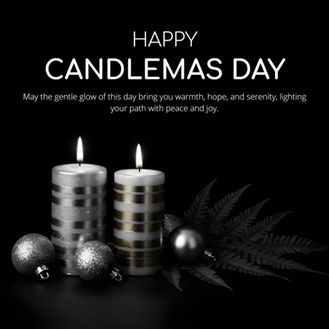 Elegante plantilla de celebración del Día de las Velas para la calidez y la serenidad