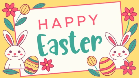 Happy Easter Cute Design Template for Festive Celebrations