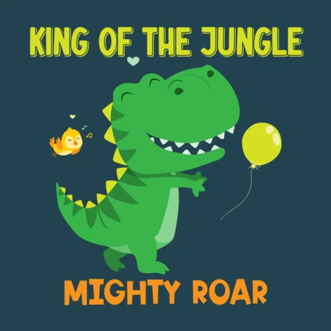 King of The Jungle Dinosaur Design Template for Kids Books