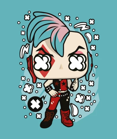 Harley Quinn Pop Culture T-Shirt Design Template