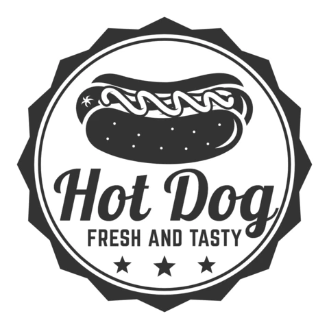 Modelo de design de logotipo de cachorro-quente