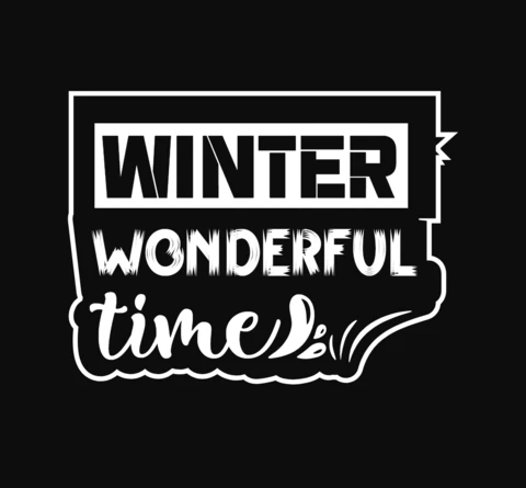 Winter Wonderful Time T-Shirt Design Template